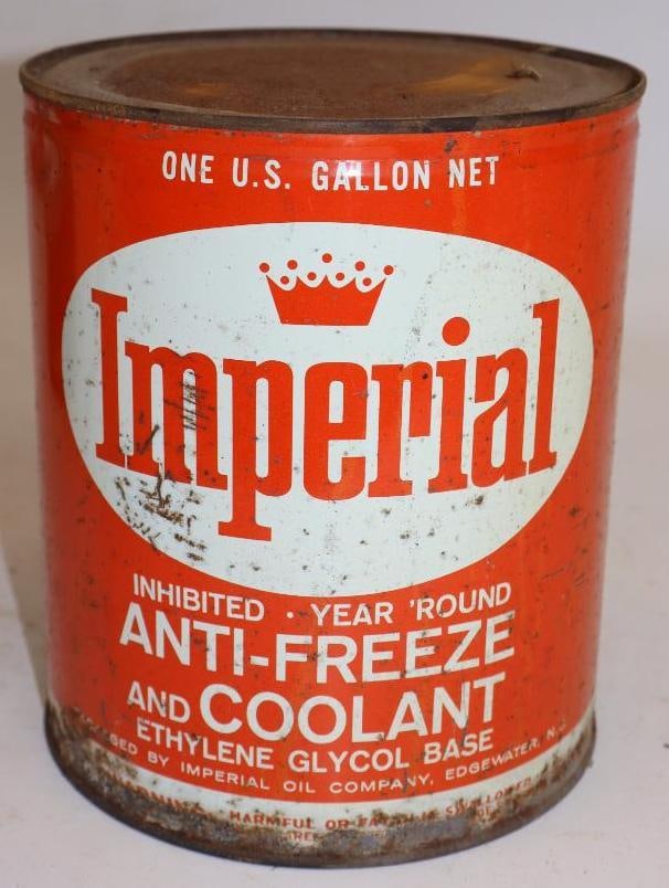 Imperial Anti-Freeze One Gallon Metal Oil Can (1 of 4)