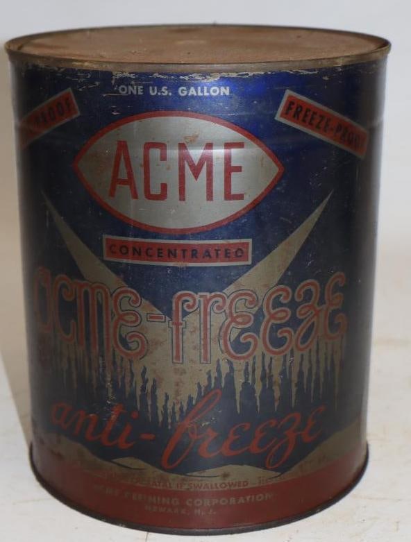 Acme Anti-Freeze One Gallon Metal Oil Can (1 of 4)