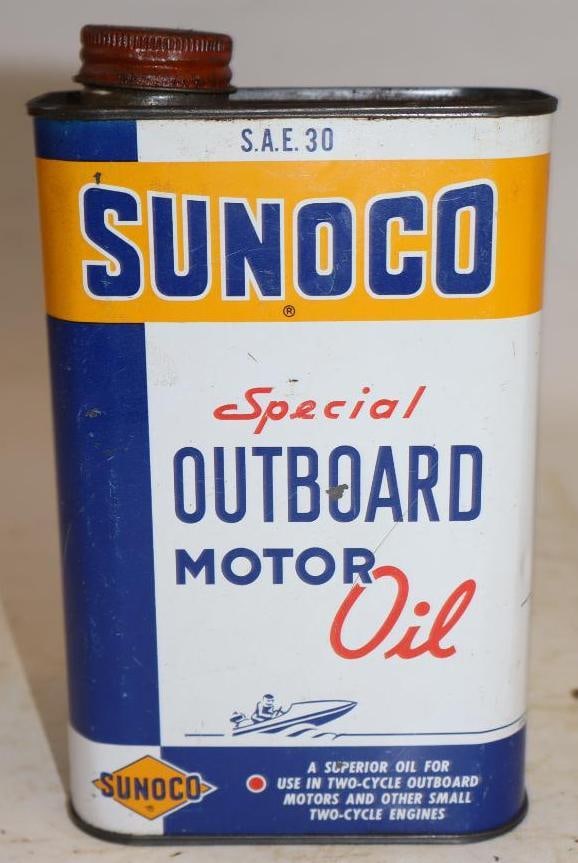 Sunoco Special Metal One Quart Outboard Oil Can (1 of 4)