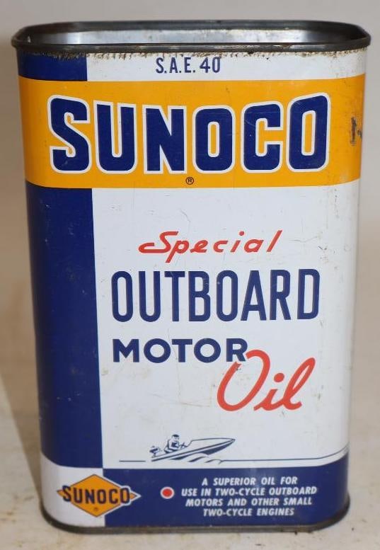 Sunoco Special Metal One Quart Outboard Oil Can (1 of 4)