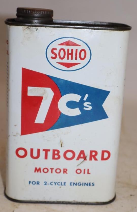 Sohio 7c's Metal One Quart Outboard Oil Can (1 of 4)