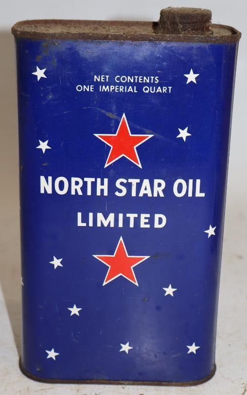 North Star William Penn Metal One Imperial Quart Outboard Oil Can: 4.75" x 2.5" x 8"