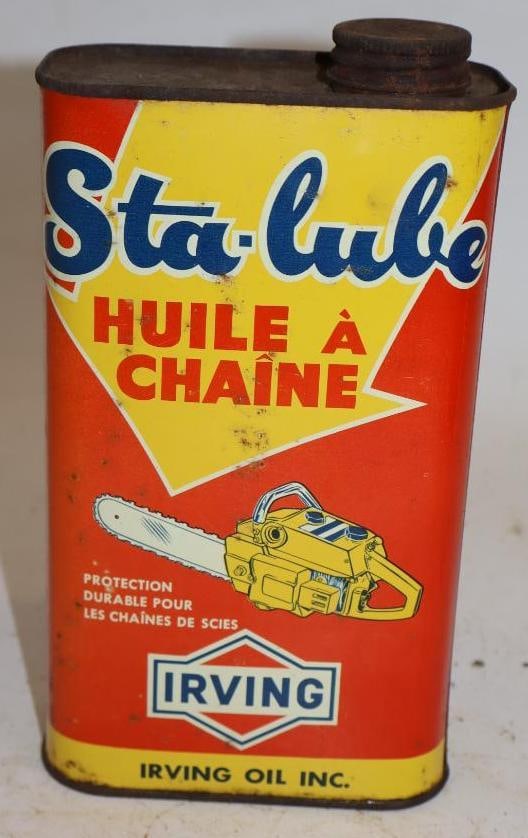 Sta-Lube Chainsaw Oil Metal One Imperial Quart Oil Can: 4.75" x 2.5" x 8"