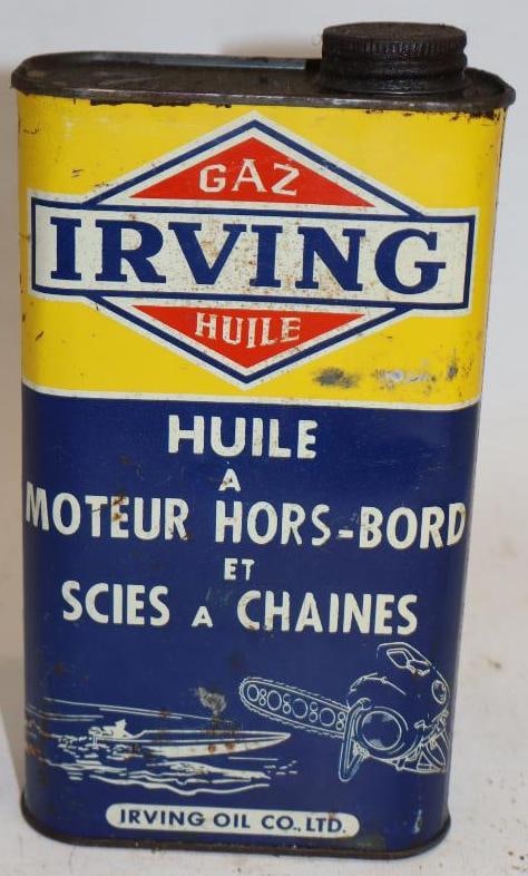 Irving Metal One Imperial Quart Oil Can: 4.75" x 2.5" x 8"