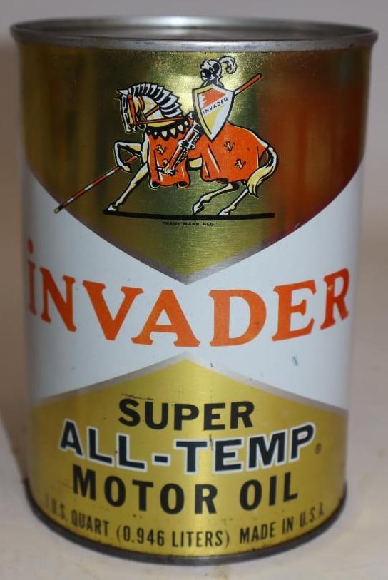 Invader Super All-Temp One Quart Metal Oil Can: Empty. 32oz