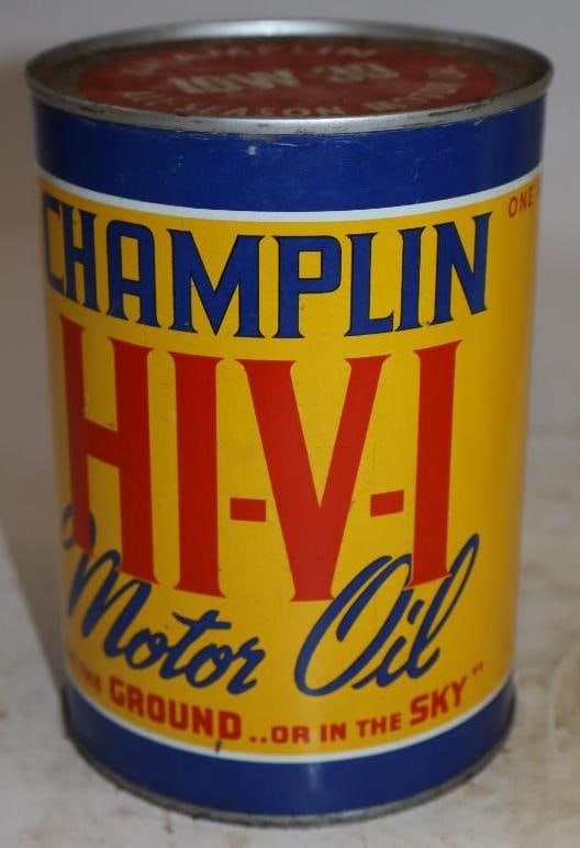 Champlin HI-V-I One Quart Metal Oil Can (1 of 4)