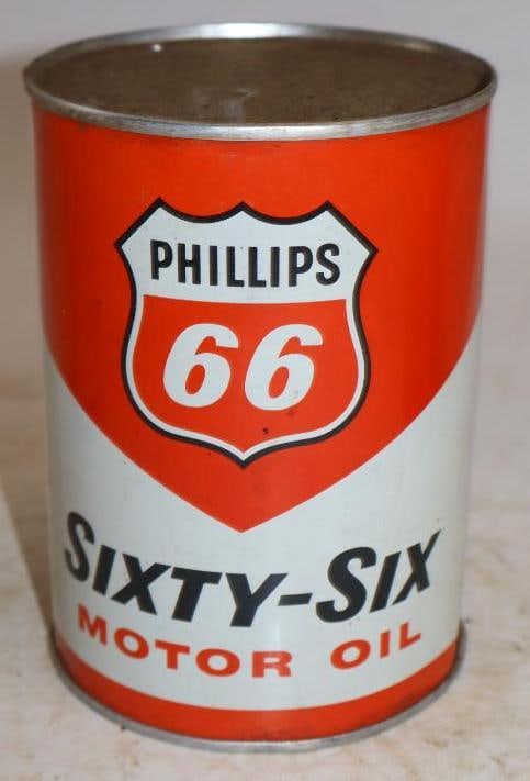 Phillips 66 One Quart Aluminum Oil Can (1 of 3)