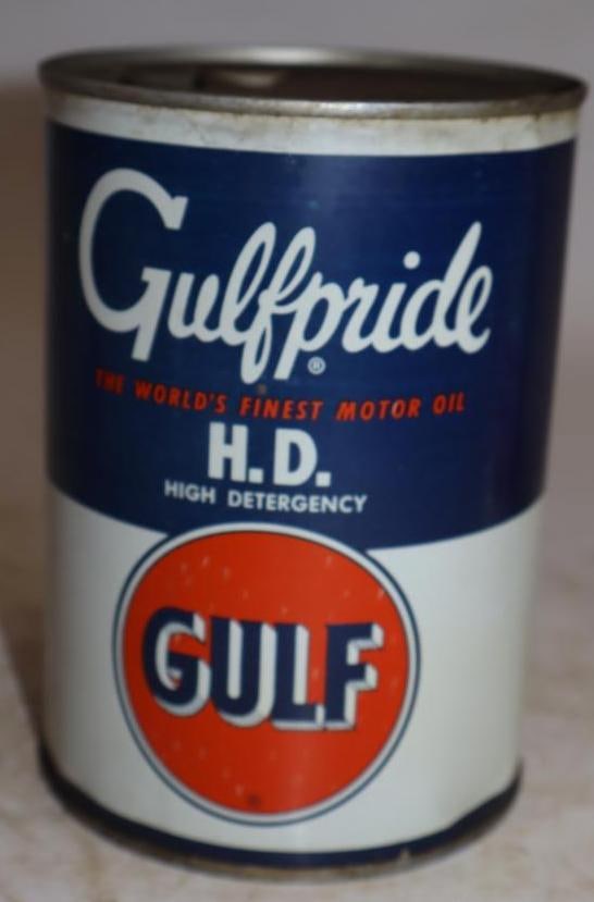 Gulfpride HD One Quart Metal Oil Can: Empty. 32oz