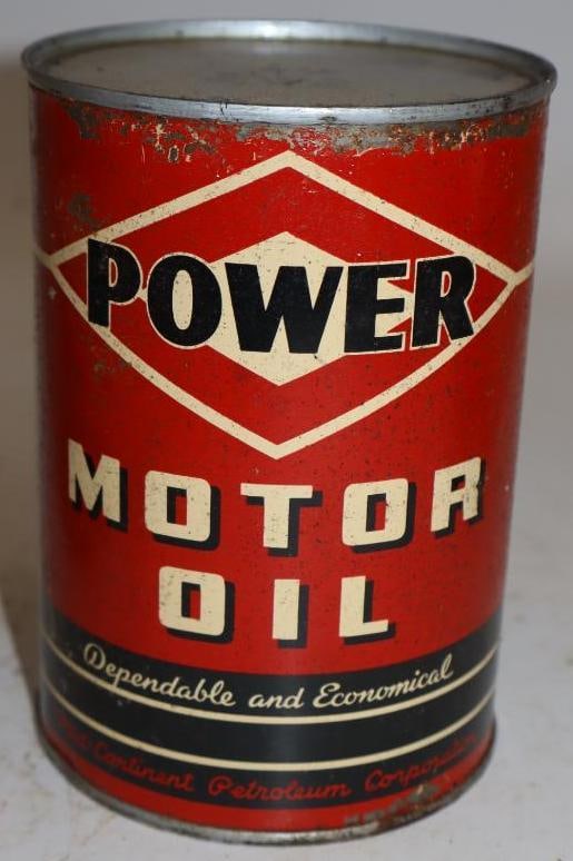 Power One Quart Metal Oil Can (1 of 4)