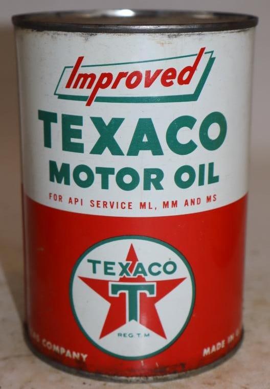 Texaco Improved One Quart Metal Oil Can (1 of 4)