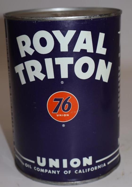 Union 76 Royal Triton One Quart Metal Oil Can (1 of 4)