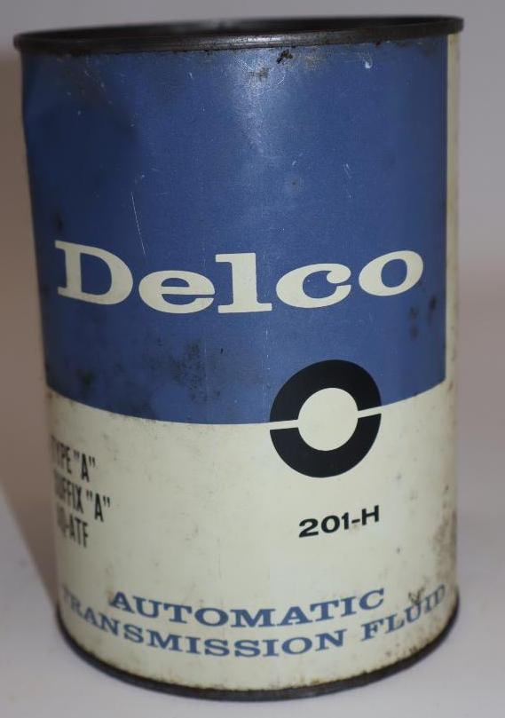GM Delco ATF One Quart Metal Oil Can: Full. 32oz