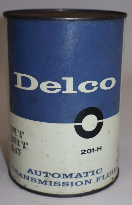 GM Delco ATF One Quart Metal Oil Can: Full. 32oz