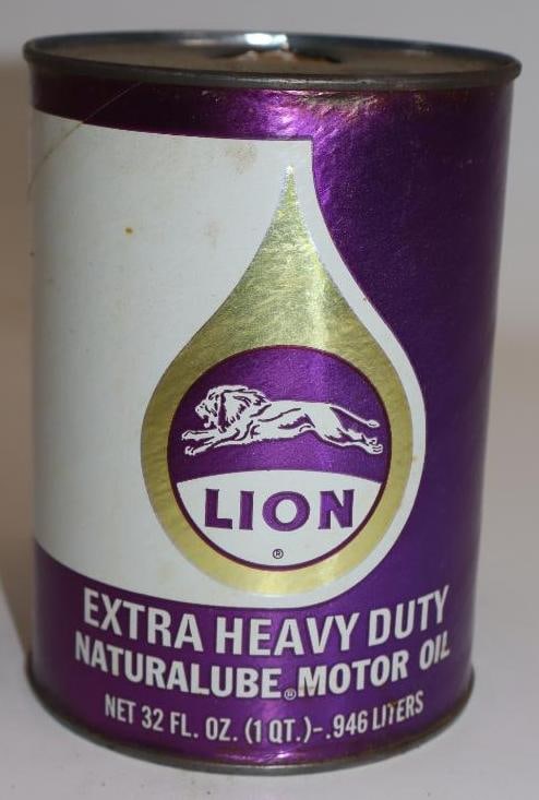 Lion Extra HD Naturalube One Quart Composite Oil Can: Empty. 32oz