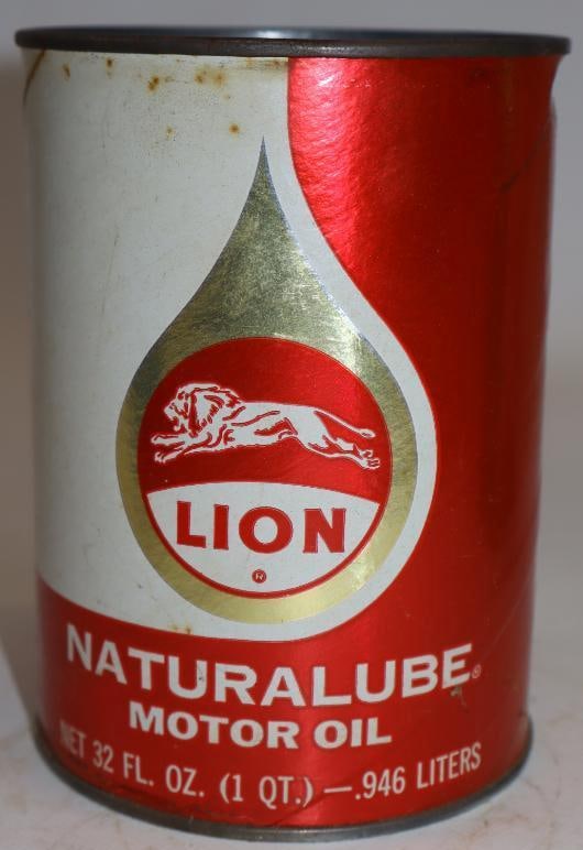 Lion Naturalube One Quart Composite Oil Can: Empty. 32oz