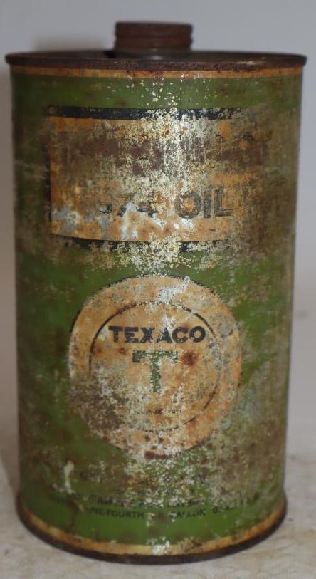 Texaco 574 Metal One Quart Metal Oil Can (1 of 3)