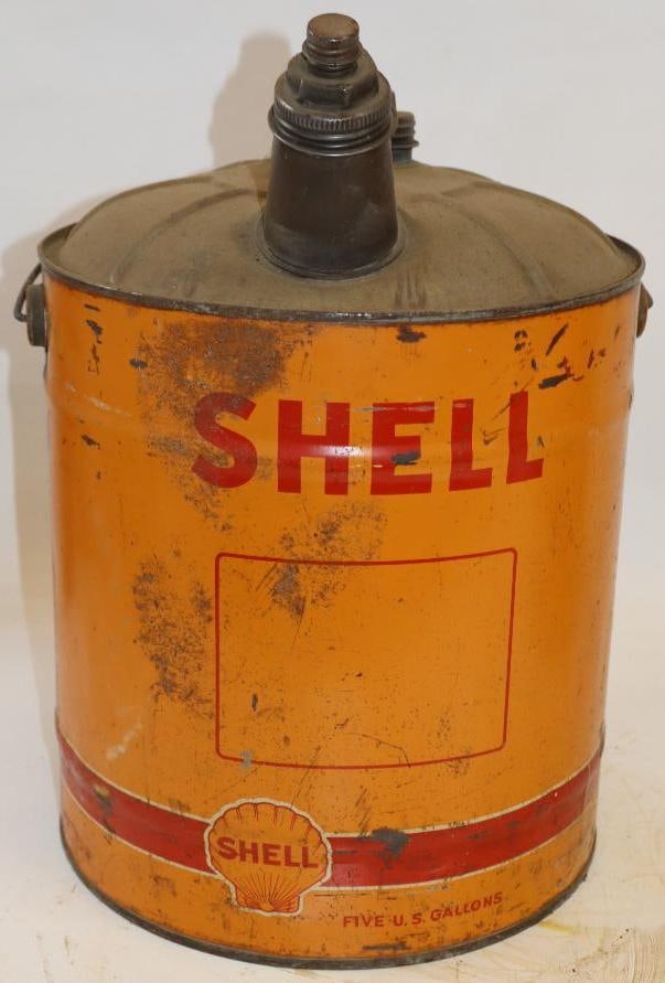 Shell Five Gallon Metal Oil Can (1 of 4)