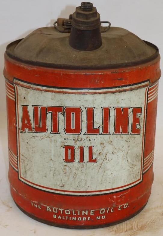 Autoline Five Gallon Metal Oil Can: 12" x 12" x 16"