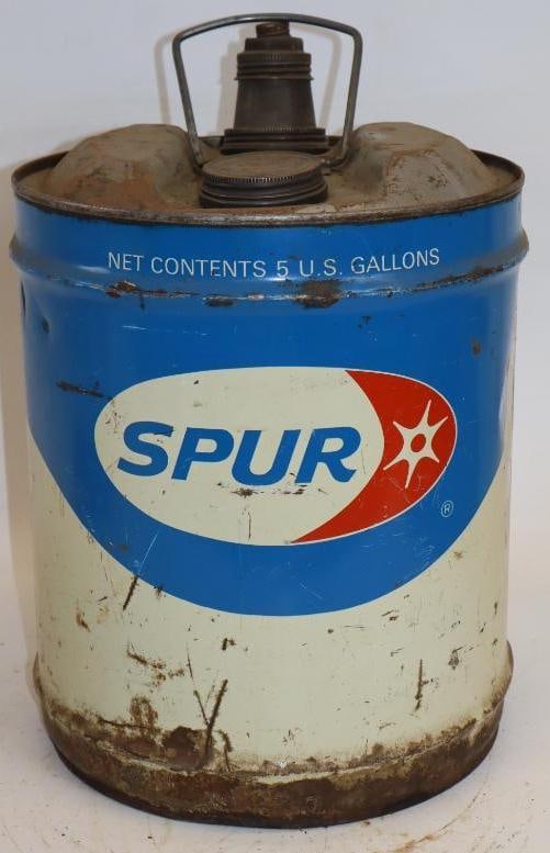 Spur Five Gallon Metal Oil Can: 12" x 12" x 16"