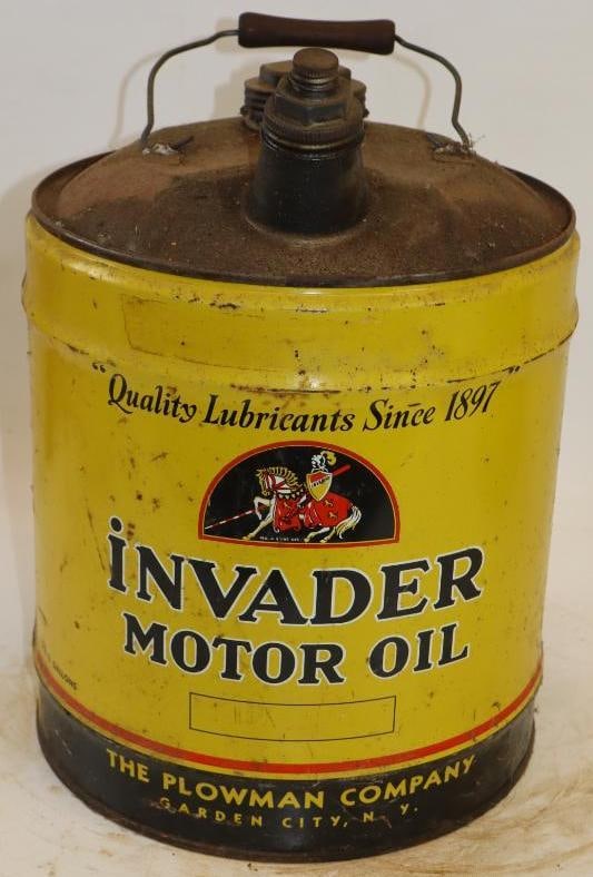 Invader Five Gallon Metal Oil Can: 12" x 12" x 16"