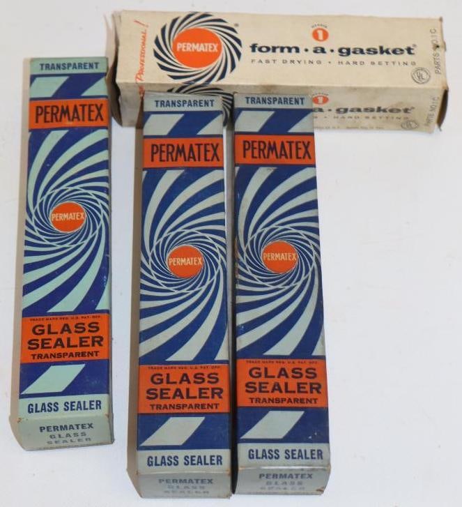 Group of 4 Permatex Glass Sealer Tubes in Original Boxes (1 of 5)