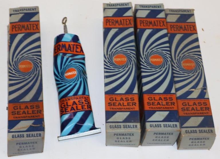 Group of 4 Permatex Glass Sealer Tubes in Original Boxes (1 of 4)