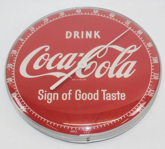 Drink Coca-Cola "Sign of Good Taste" Advertising Thermometer (1 of 9)