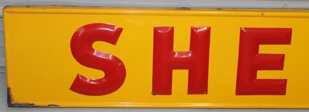 Shell Lubrication Embossed Porcelain SSP Sign - 2