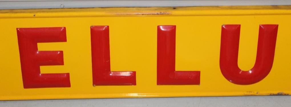 Shell Lubrication Embossed Porcelain SSP Sign - 3