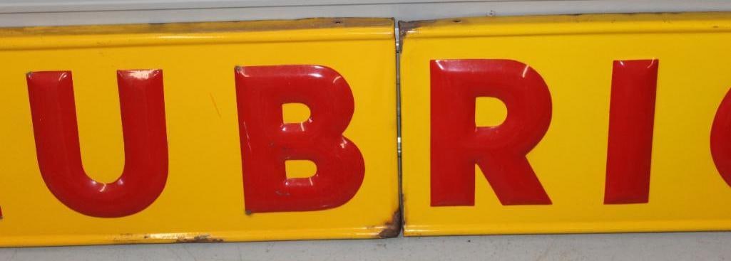 Shell Lubrication Embossed Porcelain SSP Sign - 4