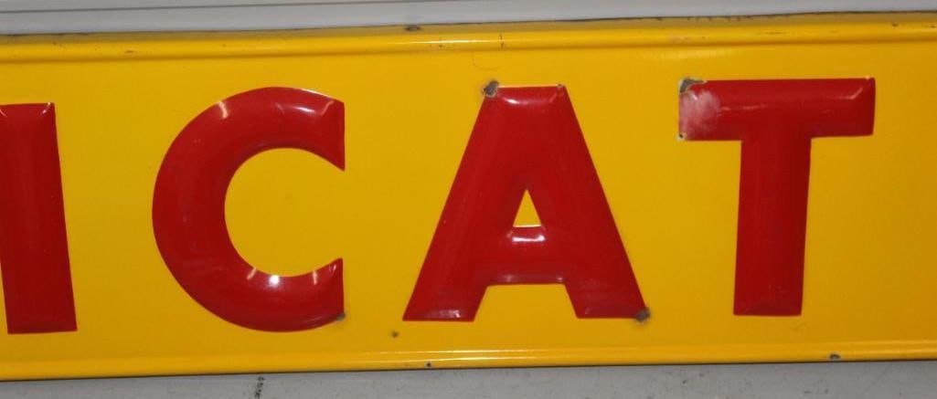 Shell Lubrication Embossed Porcelain SSP Sign - 5