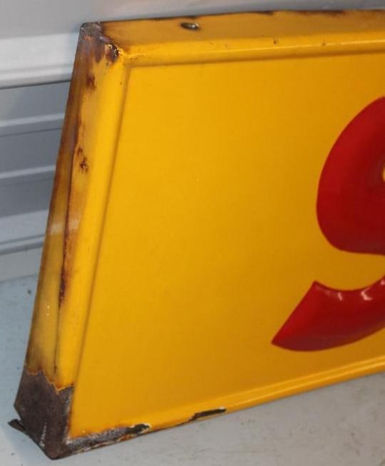 Shell Lubrication Embossed Porcelain SSP Sign - 7