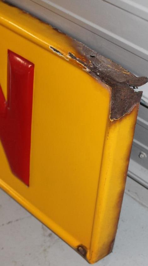 Shell Lubrication Embossed Porcelain SSP Sign - 8