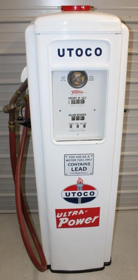 Tokheim 39 Four Ad Glass Restored as a Utoco Ultra-Power Gas Pump (1 of 20)