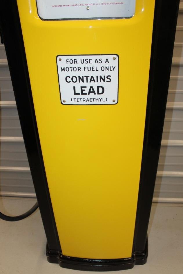 Bennet 541 Four Ad Glass Restored as a Pennzip Gas Pump - 5