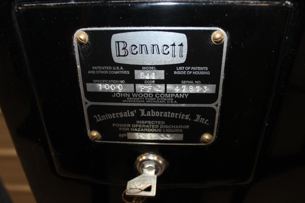Bennet 541 Four Ad Glass Restored as a Pennzip Gas Pump - 9