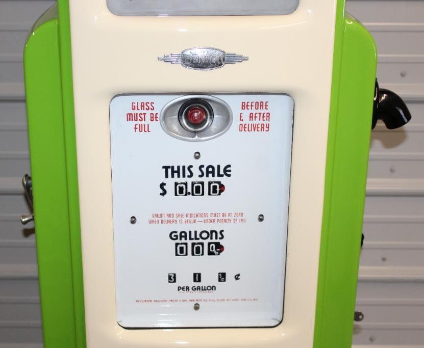 Bennet 541 Four Ad Glass Restored as a Canzol Gas Pump - 4