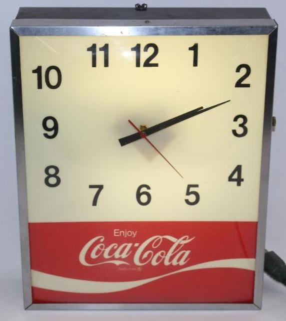 Enjoy Coca-Cola Light Up Advertising Clock (1 of 9)