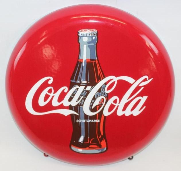 Coca-Cola Advertising SSP Porcelain Button Sign (1 of 8)