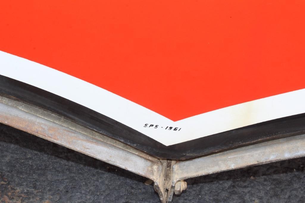 Phillips 66 DSP Porcelain 48" Gas Station Identification Sign with Original Hanging Bracket - 15