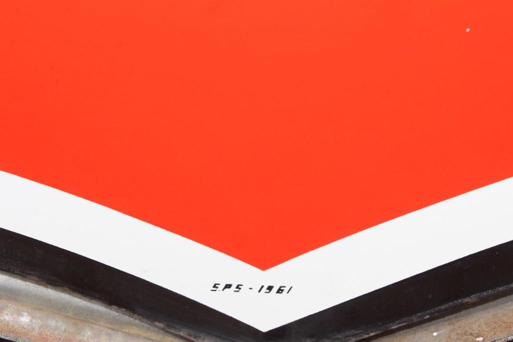 Phillips 66 DSP Porcelain 48" Gas Station Identification Sign with Original Hanging Bracket - 7