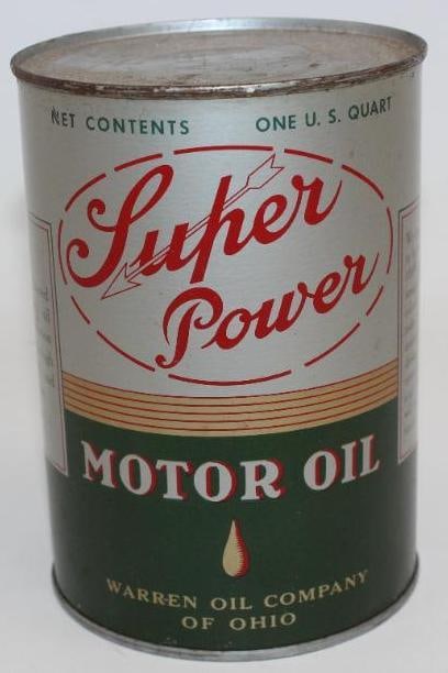 Super Power Metal One Quart Oil Can (1 of 5)