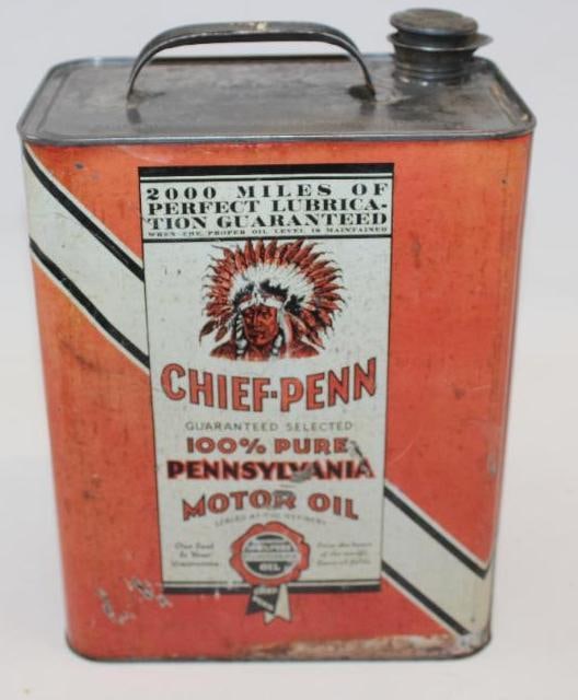 Graphic Chief-Penn Two Gallon Motor Oil Can (1 of 10)