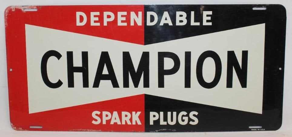 Dependable Champion Spark Plugs SST Advertising Sign (1 of 5)