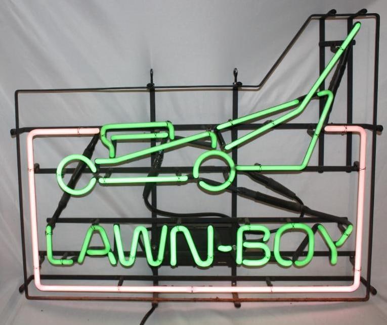 Lawn Boy Lawn Mower Neon Advertising Sign - 2