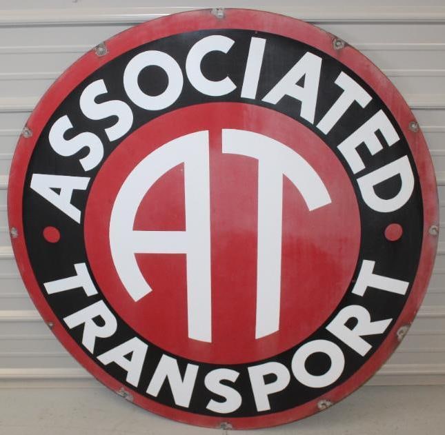 Associated Transport Single Sided Porcelain Advertising Sign (1 of 7)