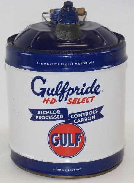 Gulfpride HD Select Five Gallon Motor Oil Can (1 of 10)