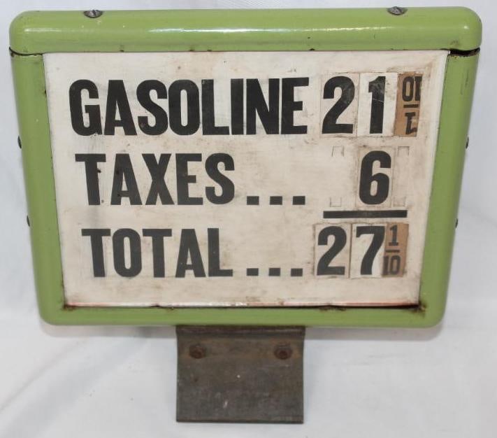 Associated Flying A Porcelain National Gas Pump Pricer Box (1 of 4)