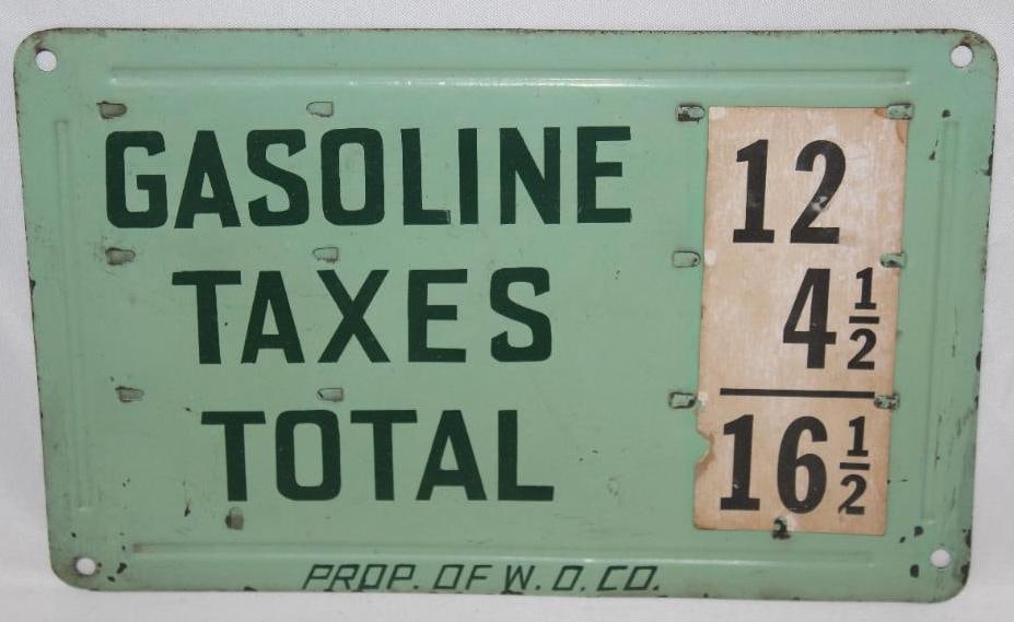 Wilshire Oil Company Gas Pump Pricer DST Sign (1 of 3)