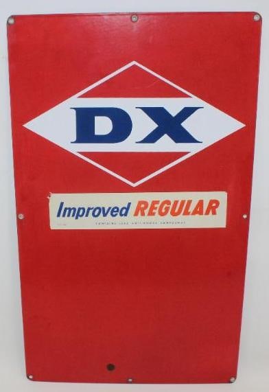 DX Improved Regular SSP Porcelain Gas Pump Sign (1 of 4)